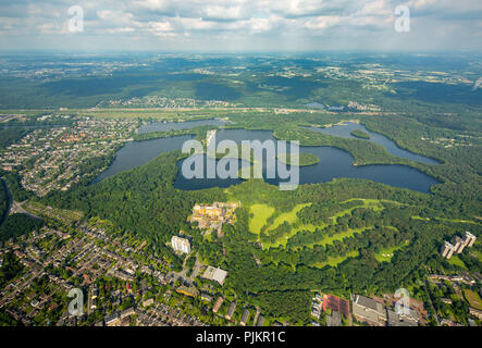 Duisburg Sechs-Seen-Platte, aire de loisirs, Wildförstersee Haubachsee Wolfsee,,, Wambachsee Masurensee, Duisburg Wedau,,, Ruhr, Rhénanie du Nord-Westphalie, Allemagne Banque D'Images