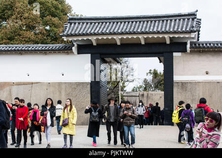 Porte d'entrée au château d'Osaka, Japon Banque D'Images