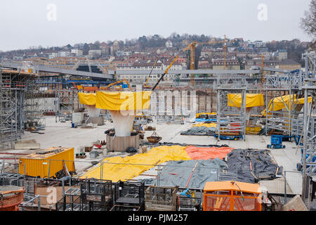 Grand chantier de Stuttgart 21 Banque D'Images