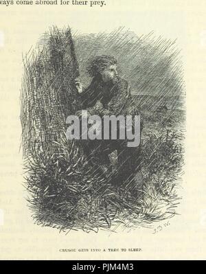 Libre à partir de la page 63 de "La vie et les Aventures de Robinson Crusoé . Avec un portrait, et une centaine d'illustrations de J. D. Watson, gravées sur bois par les frères Dalziel. [Deuxième partie est abrégée.]' . Banque D'Images