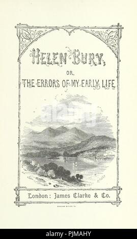 Libre à partir de la page 9 de 'Helen Bury ou les erreurs de mon début de vie" . Banque D'Images