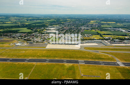 Airport Dortmund, piste, aéroport régional, Aviation, Dortmund, Ruhr, Rhénanie du Nord-Westphalie, Allemagne Banque D'Images