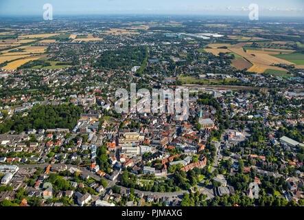 Vue depuis le sud du centre-ville d'Unna, Unna, Ruhr, district Unna, Rhénanie du Nord-Westphalie, Allemagne Banque D'Images