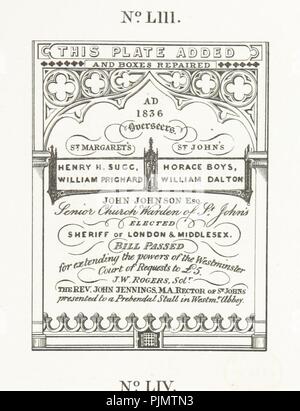 Libre à partir de la page 143 de "une description de la boîte de tabac Westminster . Compilé par John E. Smith, [pour] les vérificateurs pour 1887, etc. (Pt. I. Une reproduction de l'. compte, gravures . Publié dans . 1824 ; Pt. II. 0076. Banque D'Images