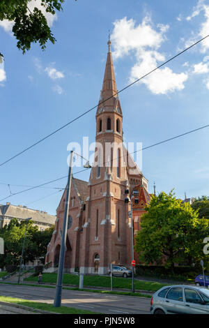 L'Église Réformée calviniste (Szilágyi Dezső téri église református) à Budapest, Hongrie. Banque D'Images