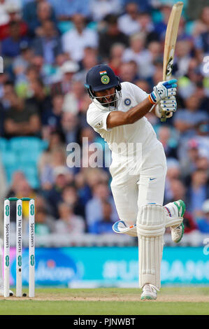 Kia Oval, Londres, Royaume-Uni. Sep 8, 2018. International Cricket Match Test Specsavers, 5e essai, jour 2 ; Cheteshwar Pujara de l'Inde : Plus de crédit d'Action Sports/Alamy Live News Banque D'Images