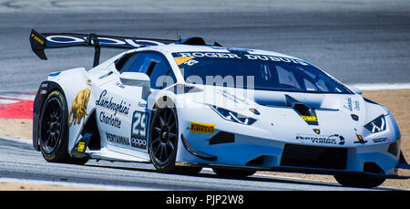 Monterey, CA, USA. 05Th Nov, 2018. A. n° 29 C. Les pilotes Lewis/M. La neige provenant du tour 2 au cours de la Monterey Continental Grand Prix Lamborghini Super Trofeo à Weathertech Raceway Laguna Seca Monterey, CA Thurman James/CSM/Alamy Live News Banque D'Images