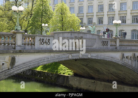 Dragon Bridge, Zmajski plus, Ljubljana, Slovénie Banque D'Images