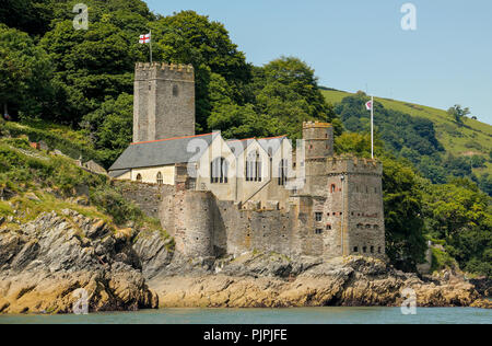 Dartmouth, Royaume-Uni - Juillet 2016 : Dartmouth château sur la rivière Dart, Devon, Royaume-Uni Banque D'Images