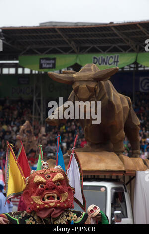 La cérémonie d'ouverture du festival Naadam 2018 à Oulan-Bator, en Mongolie. Banque D'Images