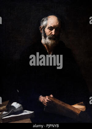 Platon. Portrait fictif du philosophe grec par Jusepe DE RIBERA (José de Ribera c.1588/91- 1652/6), huile sur toile, c.1612 Banque D'Images