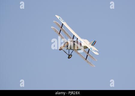 L'équipe de démonstration de la Grande Guerre Bremont - Sopwith Triplane Banque D'Images