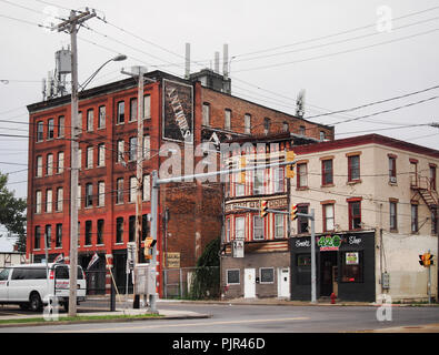 Syracuse, New York, USA. Le 8 septembre 2018. Vue de la rue de Syracuse Nord Salina northside du quartier. Une fois qu'un quartier historique de Syracuse, maintenant Banque D'Images