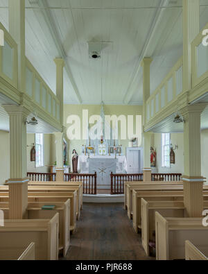 Intérieur de l'église de la Très Sainte Trinité sur Ash's Lane de Trinity, à Terre-Neuve et Labrador Banque D'Images