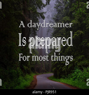 Des citations inspirantes par jour rêveur est préparé pour la plupart des choses, motivation, positif Banque D'Images