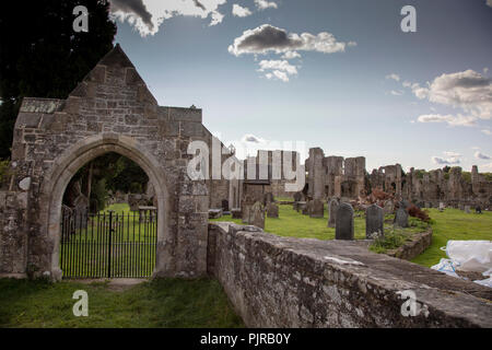 Abbaye d'Easby près de Richmond, Yorkshire Banque D'Images