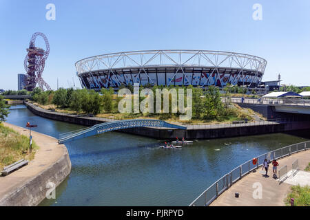 West Ham London Stadium au Queen Elizabeth Olympic Park, Londres Angleterre Royaume-Uni UK Banque D'Images