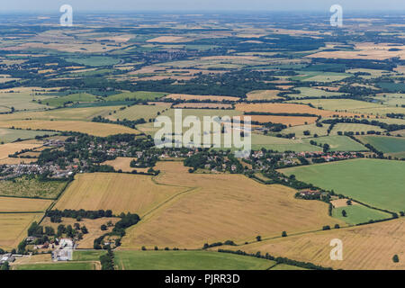 Vue aérienne du paysage rural de l'Essex, Angleterre Royaume-Uni UK Banque D'Images