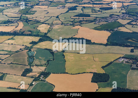 Vue aérienne du paysage rural de l'Essex, Angleterre Royaume-Uni UK Banque D'Images