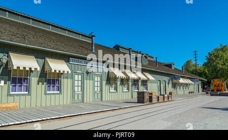 La Californie, Old Sacramento, Railroad Depot Banque D'Images