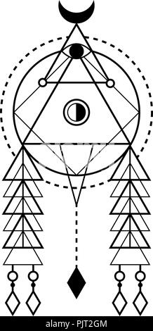 Les formes de la géométrie sacrée, formes de lignes, logo, affiche, symbole. Illustration de Vecteur