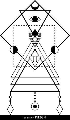 Les formes de la géométrie sacrée, formes de lignes, logo, affiche, symbole. Illustration de Vecteur