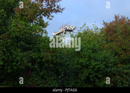 Oddball la Bucyrus Erie 1150 Walking Dragline sur la RSPB St Aidan's Nature Park. Banque D'Images