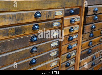 Accessoires d'une vieille maison d'impression dans le Musée technique de Magdeburg Banque D'Images