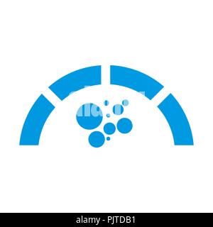 Demi-cercle symbole abstrait logo Vector Illustration Graphic Design Illustration de Vecteur