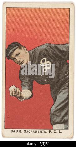 Baum, l'équipe de Sacramento, carte de base-ball portrait Banque D'Images