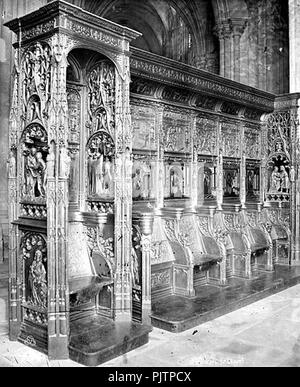 Basilique Saint-Denis - stalles du choeur - Saint-Denis - Médiathèque de l'architecture et du patrimoine - APMH00004270. Banque D'Images