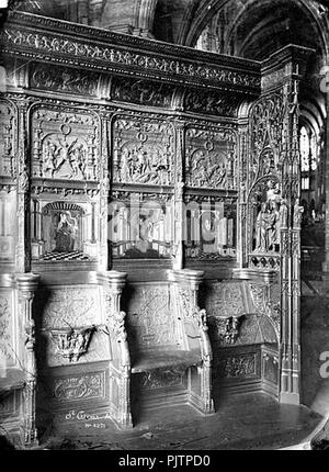 Basilique Saint-Denis - stalles du choeur - Saint-Denis - Médiathèque de l'architecture et du patrimoine - APMH00004271. Banque D'Images