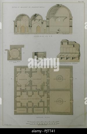 Thermes de Mahomet II Constantinople - Texier Charles - 1864. Banque D'Images