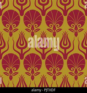 Carnation et ottoman tulip design textile Illustration de Vecteur