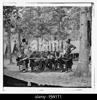 Bealeton, Virginie. Mess des officiers. La société F 93d, New York, siège des Volontaires de l'armée du Potomac Banque D'Images