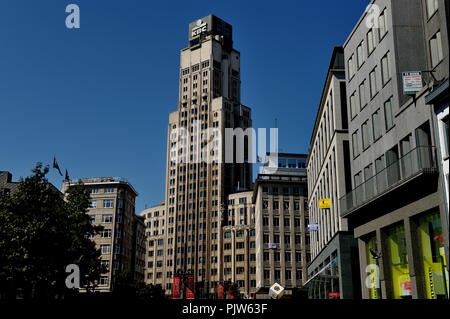 La KBC Boerentoren à Anvers, le premier immeuble de grande hauteur (09/09/2008) Banque D'Images