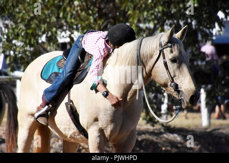 Mode de vie australien ET LES CHEVAUX POUR LES ENFANTS Banque D'Images