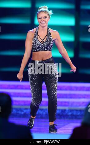 Atlantic City, NJ, USA. Sep 7, 2018. Miss Oklahoma Ashley Thompson présents pour Miss America 2019 Compétition préliminaire, Boardwalk Hall, Atlantic City, NJ le 7 septembre 2018. Credit : MORA/Everett Collection/Alamy Live News Banque D'Images