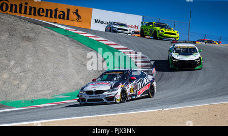 Monterey, CA, USA. 05Th Nov, 2018. A. #  82 James Clay pilotes/Tyler Cooke mène le pack via le tire-bouchon au cours de la Monterey Continental pneu Continental Grand Prix IMSA sports car challenge course à Weathertech Raceway Laguna Seca Monterey, CA Thurman James/CSM/Alamy Live News Banque D'Images