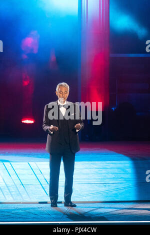 Vérone, Italie. Le 8 septembre 2018. Les concerts d'ANDREA BOCELLI'S NIGHT DANS L'ARÈNE DE VÉRONE Verona (Italie) le 9 septembre 2018 PHOTO PAR FILIPPO RUBIN Crédit : Filippo Rubin/Alamy Live News Banque D'Images