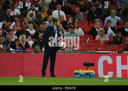 Londres, Royaume-Uni. 05Th Nov, 2018. Gestionnaire de l'Angleterre Gareth Southgate sur la ligne de touche.Nations UEFA Ligue A, groupe 4 match, l'Angleterre v l'Espagne au stade de Wembley à Londres le samedi 8 septembre 2018. Veuillez noter les images sont pour un usage éditorial uniquement. Photos par Andrew Verger/Alamy live news Crédit : Andrew Orchard la photographie de sport/Alamy Live News Banque D'Images