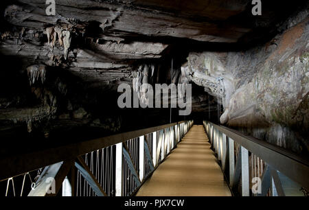 La Grotte de Han dans la région de Han-sur-Lesse, une importante attraction touristique belge (Belgique, 17/10/2009) Banque D'Images