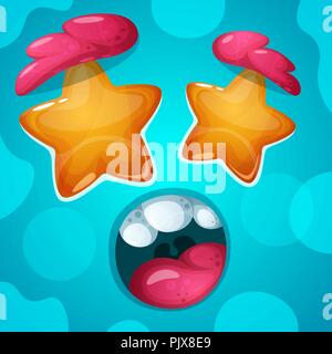 Drôle, mignon, crazy monster caractères. Illustration de l'Halloween. Illustration de Vecteur