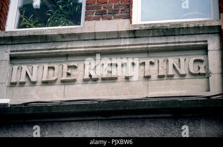 Close-up d'une façade à Leuven (Belgique, 06/2003) Banque D'Images