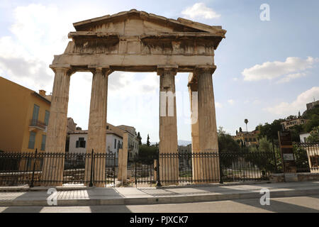 Vestiges de l'Agora romaine, Athènes, Grèce Banque D'Images