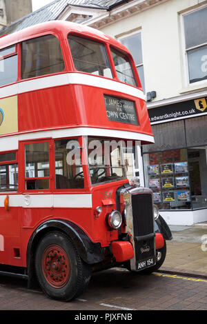 Première livrée à Northampton Transport Corporation en 1947, cette Daimler CVG 6 et a été retiré du service en 1964 Banque D'Images