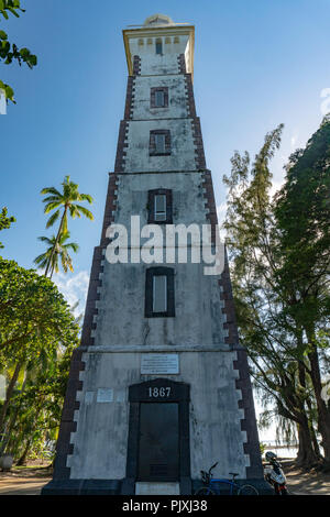 Le phare de la Pointe Vénus Tahiti de Robert Louis Stevenson la Polynésie française Banque D'Images