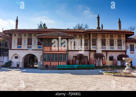 Beaux murs du palais de Bakhtchyssaraï, Crimée Banque D'Images