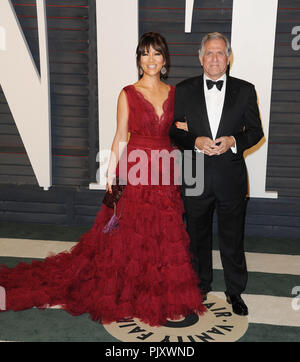 Julie Chen, Leslie Moonves 272 arrivant à la Vanity Fair Oscar Party 2016 du à la Playhouse de Los Angeles. Le 28 février 2016. Julie Chen, Leslie M Banque D'Images