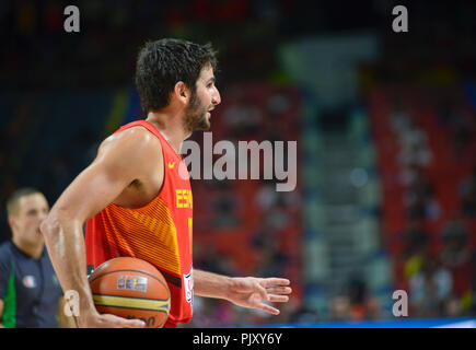 Ricky Rubio. L'Équipe nationale de basket-ball de l'Espagne. Coupe du Monde 2014 Banque D'Images